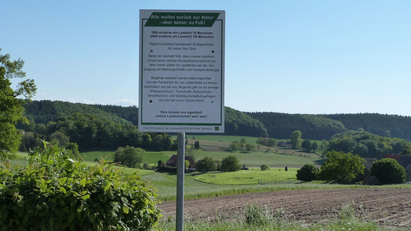 Hinweistafel Grüner Pfad