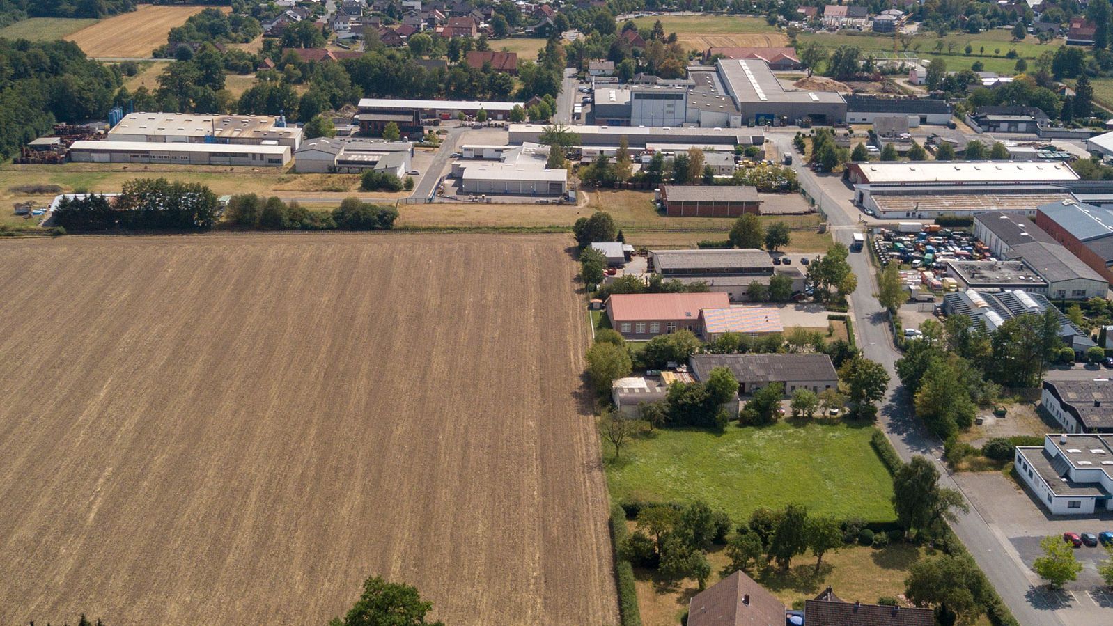 Luftbild des Industriegebietes